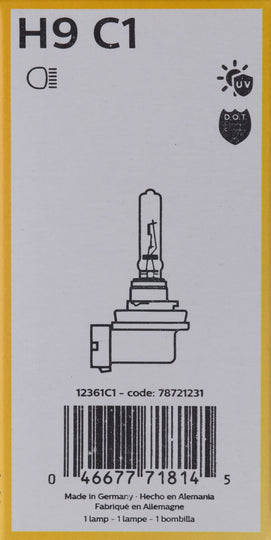 H9C1 Philips Standard Headlight H9 - Standard - Single Commercial Pack Philips Bulbs