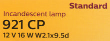 Load image into Gallery viewer, 921CP Philips Standard Miniature 921 - Standard - Multiple Commercial 10-Pack Philips Bulbs
