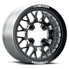 Load image into Gallery viewer, 346-157156BMS54 - Vision 346 Storm 15X7 4X156 38mm Gloss Black Milled Spoke - Vision Wheels Canada