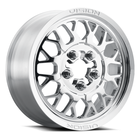 346BL156156P55 - Vision 346 Storm 15X6 4X156 50.6mm Polished - Vision Wheels Canada
