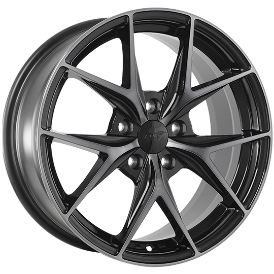 DW9417002 - DAI Wheels Elegante 17X7.5 5x114.3 40mm Gloss Black - Machined Face - Smoked Clear - DAI Wheels Wheels Canada