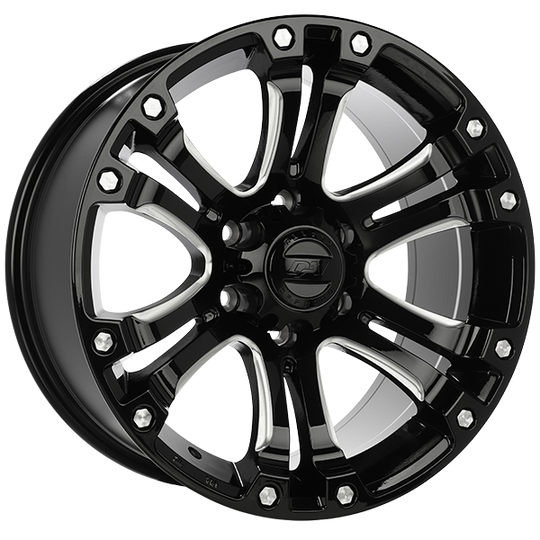 DW9518003 - DAI Wheels Crusher 18X9.0 6x139.7 20mm Gloss Black - Milled Edge - DAI Wheels Wheels Canada