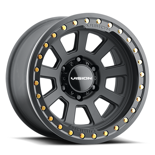 350-8981SB12 - Vision 350 OJOS 18X9 8X165.1 12mm Satin Black - Vision Wheels Canada
