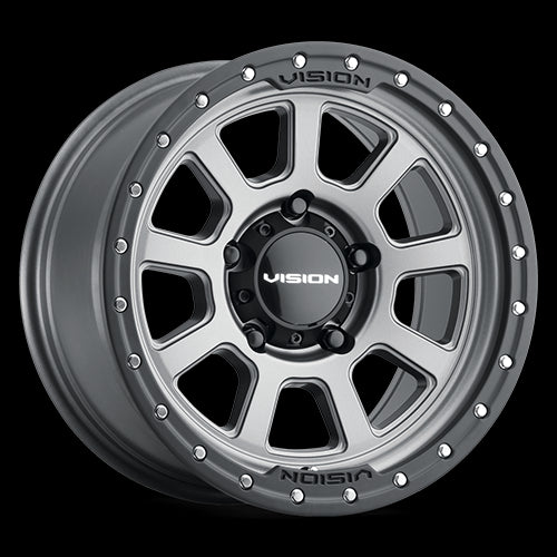 350-2985SGBL12 - Vision Off-Road 350 Ojos 20X9 5X139.7 12mm Satin Grey - Vision Wheels Canada