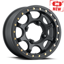 Load image into Gallery viewer, 351BL156156SBBR55 - Vision 351 Flow UTV Beadlock 15X6 4X156 50.6mm Satin Black - Vision Wheels Canada