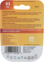 Load image into Gallery viewer, 93B2 Philips Standard Miniature 93 - Standard - Twin Blister Pack Philips Bulbs