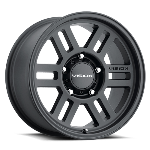 355-7965SB20 - Vision 355 M2 Overland 17X9 5X114.3 20mm Satin Black - Vision Wheels Canada