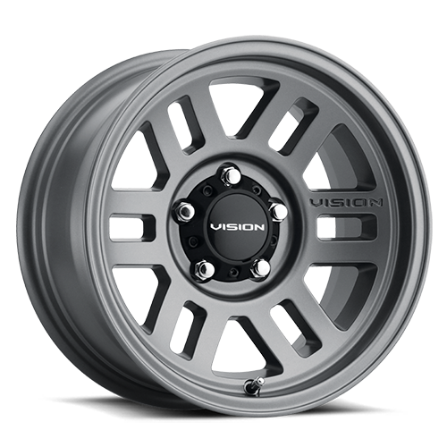 355-5765SG-12 - Vision 355 M2 Overland 15X7.5 5X114.3 -12mm Satin Grey - Vision Wheels Canada