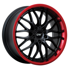 Load image into Gallery viewer, DW4617005 - DAI Wheels Passion 17X7.5 5x114.3 45mm Gloss Black - Red Lip  - DAI Wheels Wheels Canada