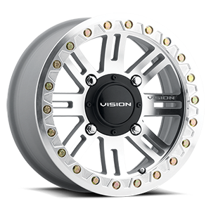 356BL157110ACMFMR44 - Vision 356 MANX Bl2 15X7 4X110 13mm Machined - Vision Wheels Canada