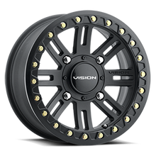 Load image into Gallery viewer, 356BL157156SBBR54 - Vision 356 MANX Bl2 15X7 4X156 38mm Satin Black - Vision Wheels Canada