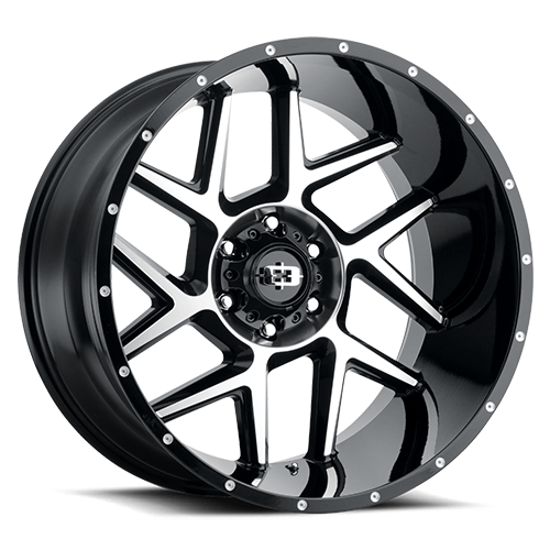 360-20236GBMF-51 - Vision 360 Sliver 20X12 6X135 -51mm Gloss Black Machined Face - Vision Wheels Canada