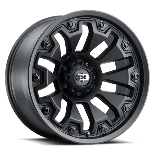 362-20070SBB-25 - Vision 362 Armor 20X10 8X170 -25mm Satin Black with Black Bolt Inserts - Vision Wheels Canada