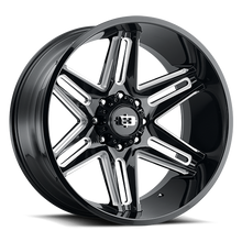 Load image into Gallery viewer, 363-20036GBMS-25 - Vision 363 Razor 20X10 6X135 -25mm Gloss Black Milled Spoke - Vision Wheels Canada