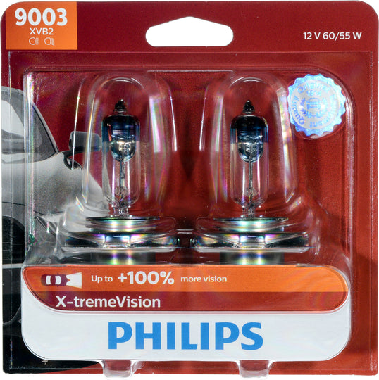 9003XVB2 Philips X-tremeVision Headlight 9003 - X-tremeVision - Twin Blister Pack Philips Bulbs