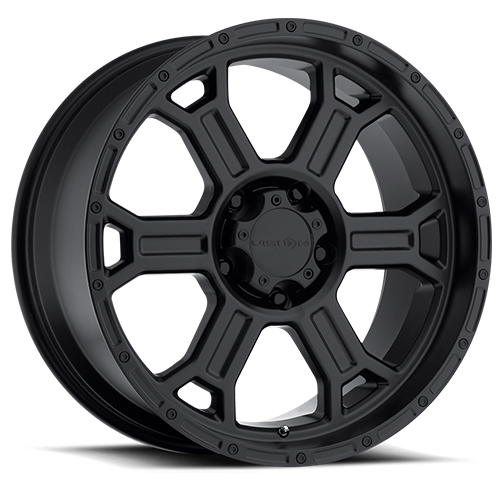 372-7973MB-12 - Vision 372 Raptor 17X9 5X127 -12mm Matte Black - Vision Wheels Canada