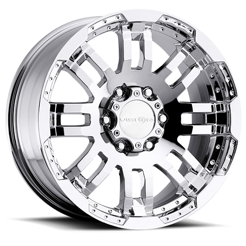 375H8883C18 - Vision 375 Warrior 18X8.5 6X139.7 18mm Chrome - Vision Wheels Canada