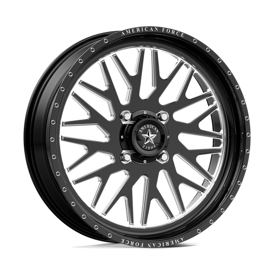 AFTYK10LE172-5-21 - American Force Powersports AFW Trace 24X7 4X137 0mm Gloss Black Mill-Mach - American Force Powersports Wheels Canada