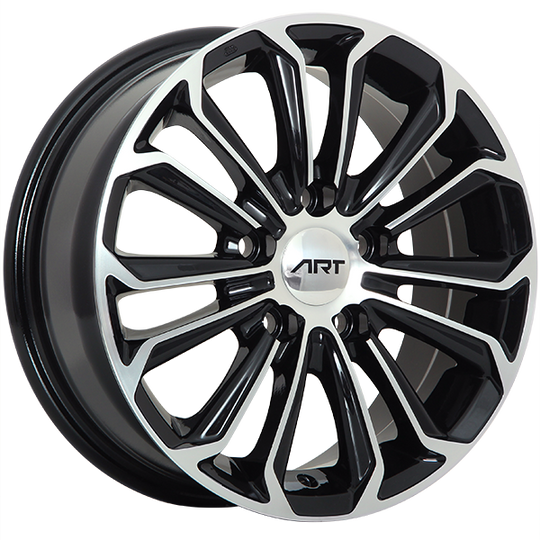 R9516002 - ART Replica 95 16X6.5 5X100 ET 40mm Gloss Black - Machined Face - ART Replica Wheels Canada