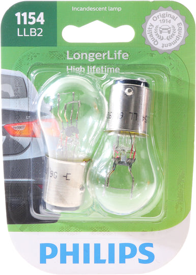 1154LLB2 Philips LongerLife Miniature 1154LL - LongerLife - Twin Blister Pack Philips Bulbs