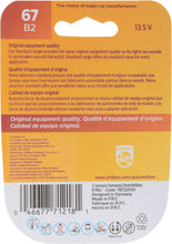 Load image into Gallery viewer, 67B2 Philips Standard Miniature 67 - Standard - Twin Blister Pack Philips Bulbs