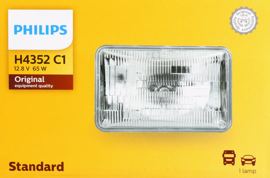 H4352C1 Philips Standard Sealed Beam H4352 - Standard - Single Commercial Pack Philips Bulbs