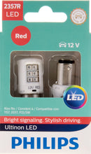 Load image into Gallery viewer, 2357RLED Philips Ultinon LED 2357RLED - Ultinon LED - Red Philips Bulbs