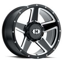 Charger l'image dans la galerie, 390VTA5683GBMS0 - Vision 390 Empire 15X6 6X139.7 0mm Gloss Black Milled Spoke - Vision Wheels Canada