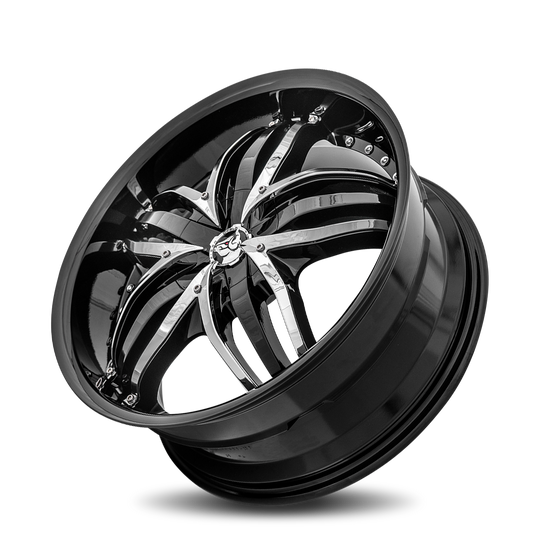 ANG-2085D403573B - Diablo Angel 20X8.5 5X114.3 / 5X120.65 35mm Gloss Black - Diablo Wheels Canada