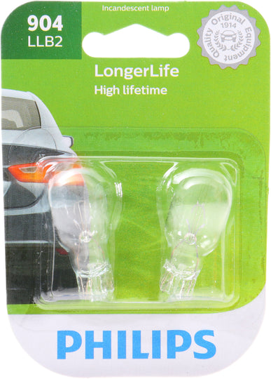 904LLB2 Philips LongerLife Miniature 904LL - LongerLife - Twin Blister Pack Philips Bulbs
