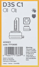 Load image into Gallery viewer, D3SC1 Philips Xenon HID lamp D3S - Standard - Single Commercial Pack Philips Bulbs