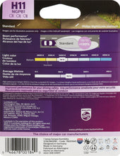 Load image into Gallery viewer, H11NGPB1 Philips NightGuide platinum Headlight H11 - NightGuide Platinum - Single Blister Pack Philips Bulbs