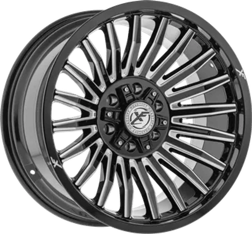 XF-23117904312GBML - XF Off-Road XF-231 17X9 5X127 / 5X139.7 12mm Gloss Black Milled - XF Off-Road Wheels Canada