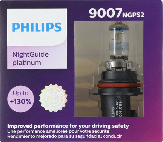 9007NGPS2 Philips NightGuide platinum Headlight 9007 - NightGuide Platinum - Twin Special Pack Philips Bulbs