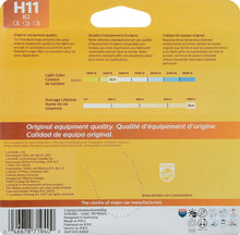 Load image into Gallery viewer, H11B2 Philips Standard Headlight H11 - Standard - Twin Blister Pack Philips Bulbs