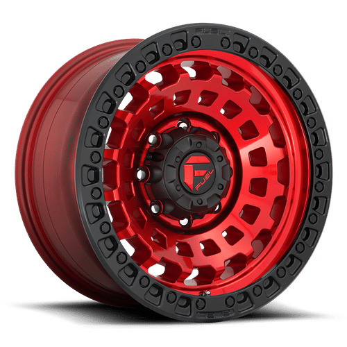 D63218901745 - Fuel Off-Road D632 Zephyr 18X9 8X170 ET -12mm Candy Red Black Bead Ring - Fuel Off-Road Wheels Canada