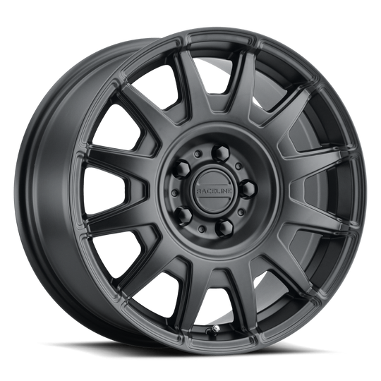 401B-78012+40 - Raceline 401B AERO 17X8 5X114.3 40mm Satin Black - Raceline Wheels Canada