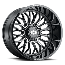 Charger l'image dans la galerie, 402-2936GBMF12 - Vision 402 Riot 20X9 6X135 12mm Gloss Black Machined Face - Vision Wheels Canada