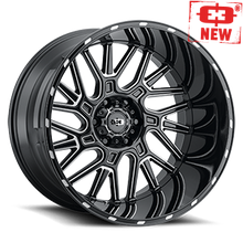 Load image into Gallery viewer, 404-2983GBMS12 - Vision 404 Brawl 20X9 6X139.7 12mm Gloss Black Milled Spoke - Vision Wheels Canada