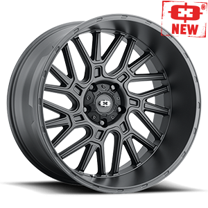 404-22085SB-19 - Vision 404 Brawl 22X10 5X139.7 -19mm Satin Black - Vision Wheels Canada
