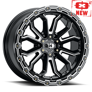 405-8973GBMS12 - Vision 405 Korupt 18X9 5X127 12mm Gloss Black Milled Spoke - Vision Wheels Canada