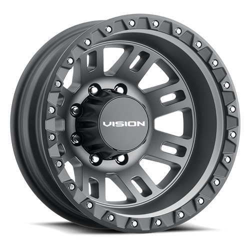 408A7679SGBLF - Vision 408 MANX 2 17X6.5 8X210 121.35mm Satin Grey - Vision Wheels Canada