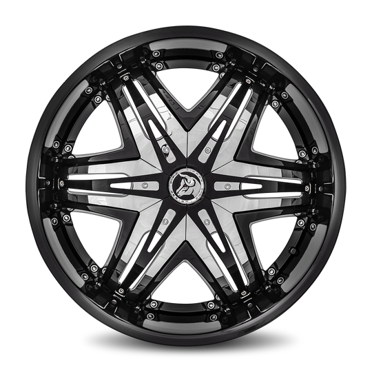 DE-229BLNK3573B - Diablo Elite 22X9.5 Blank 35mm Gloss Black - Diablo Wheels Canada