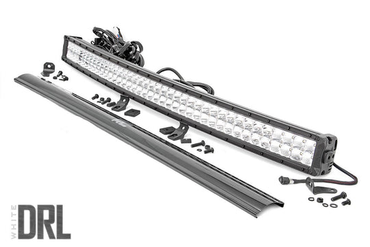 72940D Chrome Series LED - 40 Inch Light- Curved Dual Row - White DRL Rough Country Canada