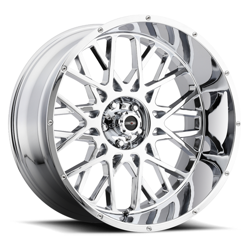 412-2973C10 - Vision 412 Rocker 20X9 5X127 10mm Chrome - Vision Wheels Canada