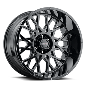 412-2981GB12 - Vision 412 Rocker 20X9 8X165.1 12mm Gloss Black - Vision Wheels Canada