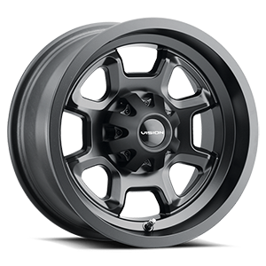 415-128156MB4 - Vision 415 Bomb 12X8 4X156 -10.2mm Matte Black - Vision Wheels Canada