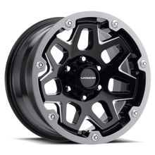 Charger l'image dans la galerie, 416-8965GBMG12 - Vision 416 Se7En 18X9 5X114.3 12mm Gloss Black Milled Spoke - Vision Wheels Canada