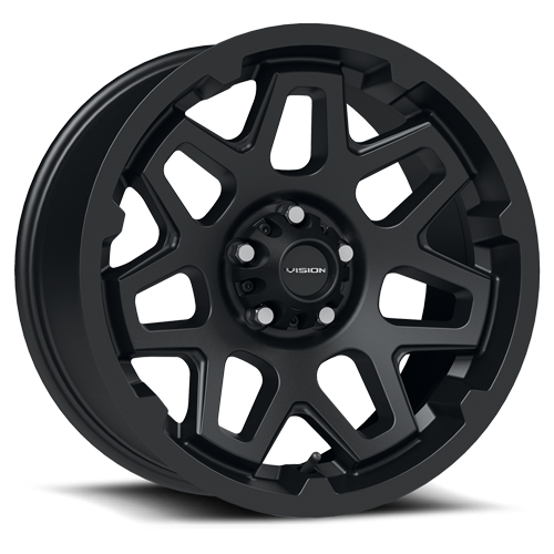 416VT8965SB18 - Vision 416 Se7En 18X9 5X114.3 18mm Satin Black - Vision Wheels Canada