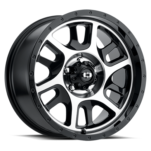 419VT8965GBMF18 - Vision 419 Split 18X9 5X114.3 18mm Gloss Black Machined Face - Vision Wheels Canada